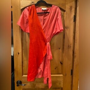 Never Fully Dressed Split Wrap Mini Dress